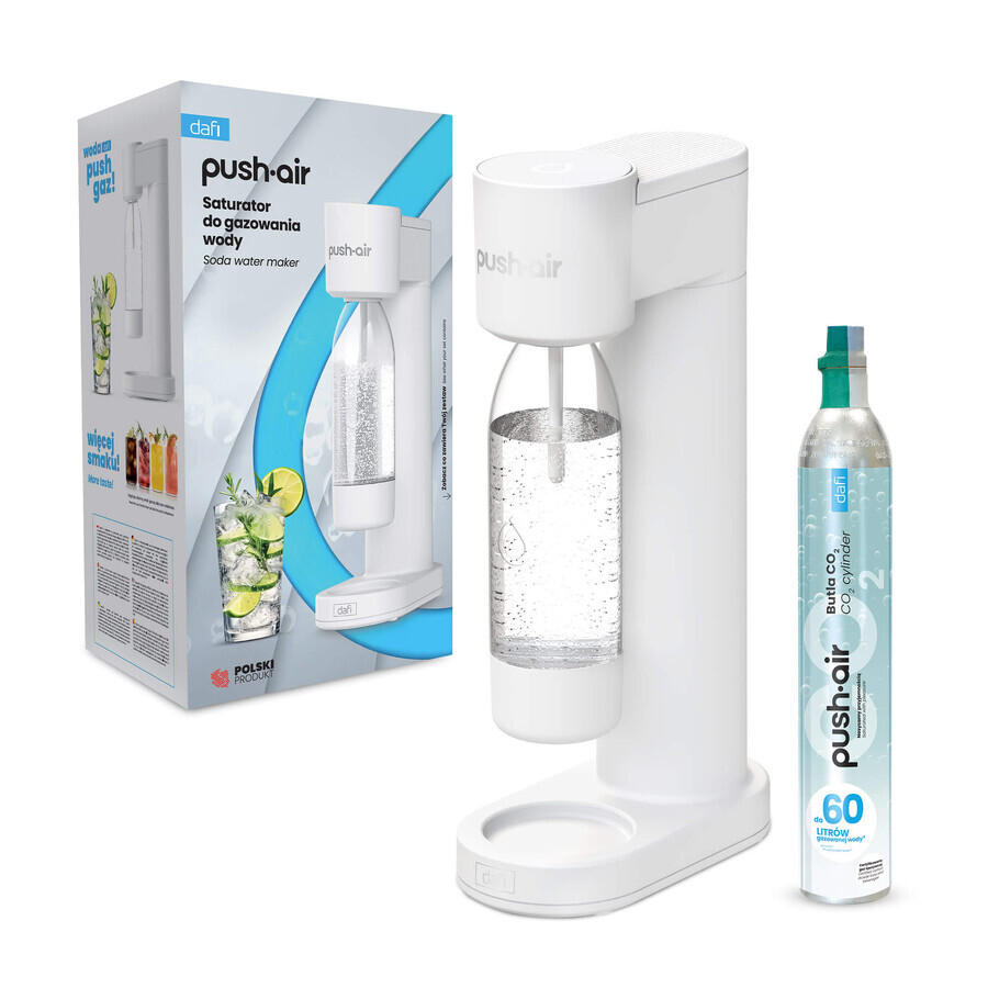 Dafi PushAir, Wasserbelüfter, weiß + Flasche, 0,7 l, 1 Stück