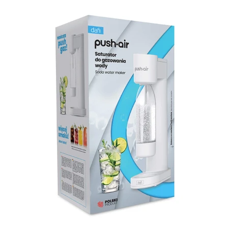 Dafi PushAir, water saturator, white + bottle, 0.7 l, 1 piece