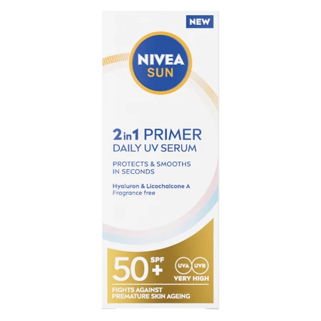 Nivea Sun Primer Daily UV, 2-in-1 gezichtsserum, SPF 50+, 30 ml