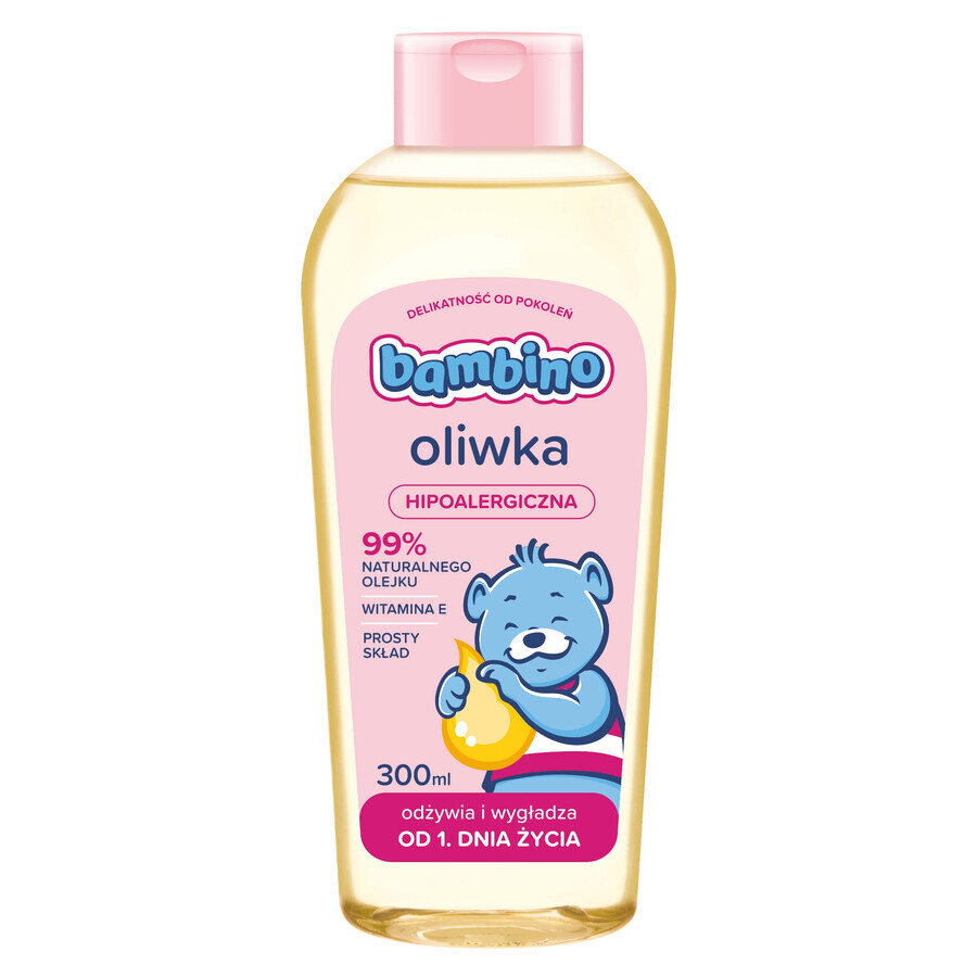 Bambino, aceite de oliva hipoalergénico, desde el primer día de vida, 300 ml