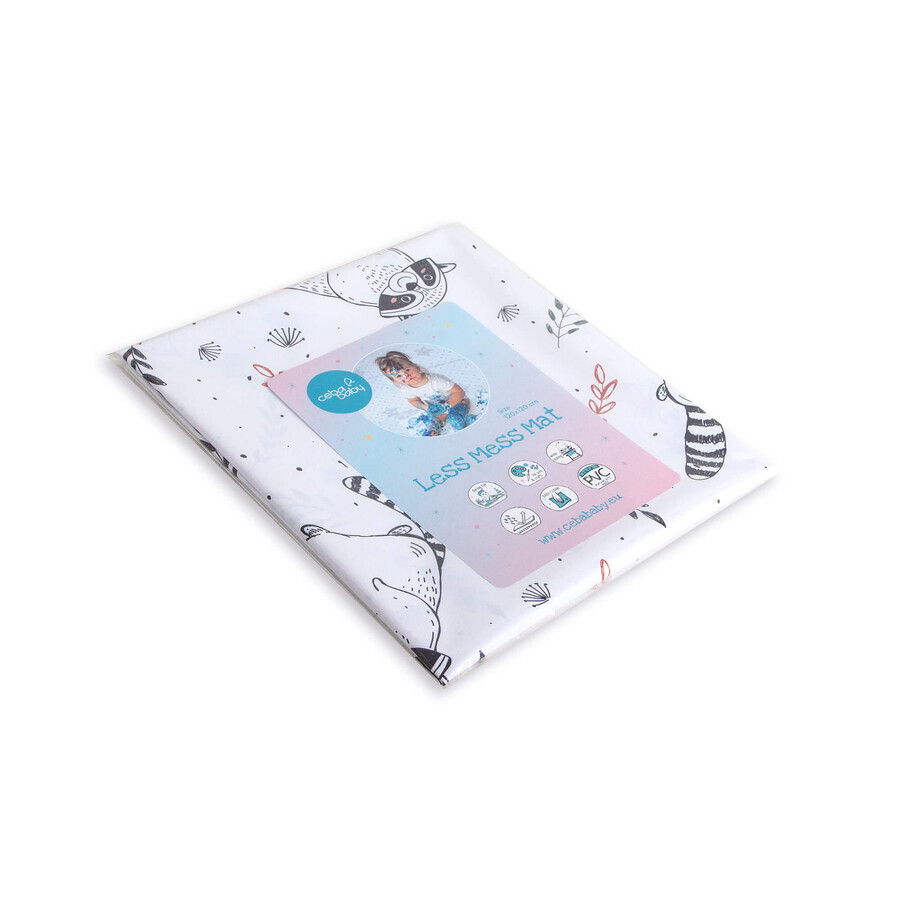 Ceba Baby, protective mat, Raccoon, 120 cm x 120 cm