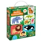 CzuCzu Puzzle cu perechi Animale sălbatice, puzzle pentru copii, de la 18 luni, 36 piese