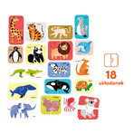 CzuCzu Pairing Puzzle Wild Animals, puzzles for children, from 18 months, 36 elements CzuCzu Pairing Puzzle Wild Animals, puzzles for children, from 18 months, 36 elements