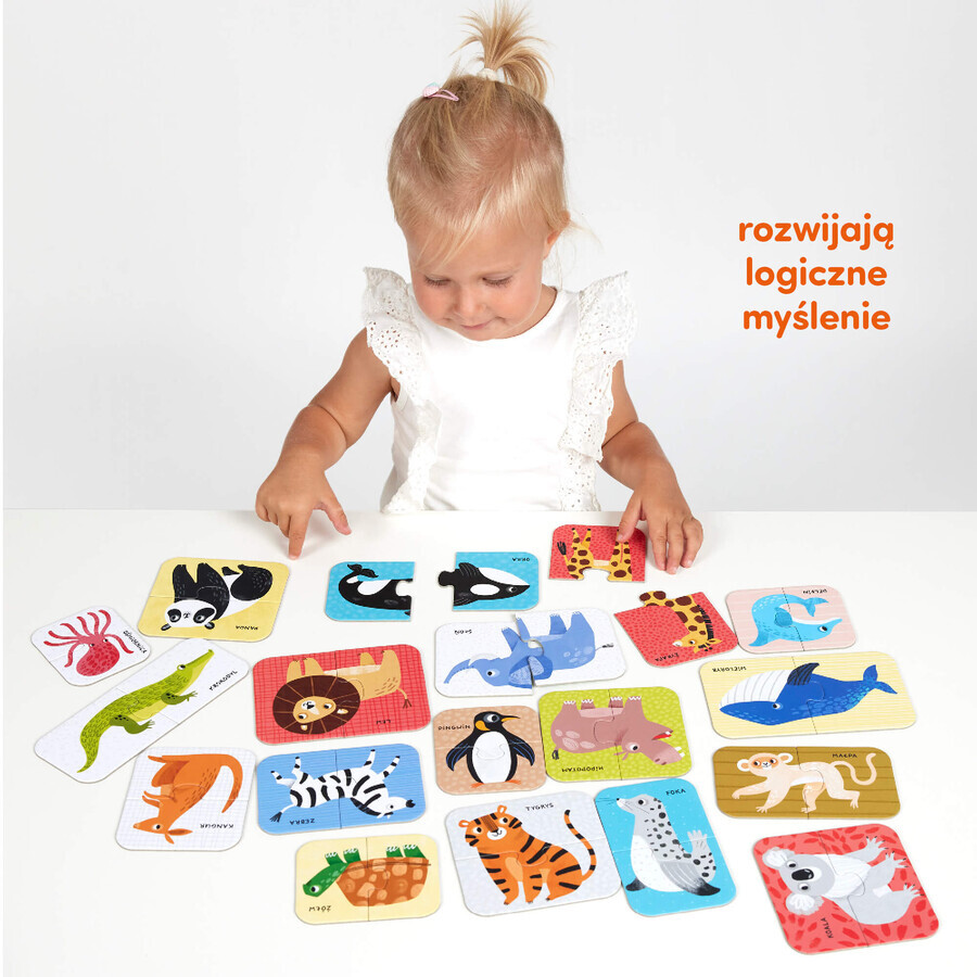 CzuCzu Pairing Puzzle Wild Animals, puzzles for children, from 18 months, 36 elements