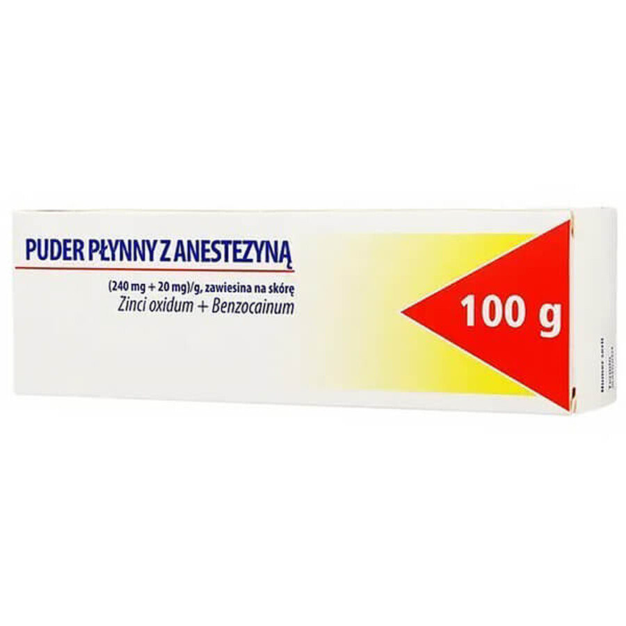 Pudră lichidă de anestezic (240 mg + 20 mg)/g, suspensie cutanată, 100 g DATA SCURTĂ