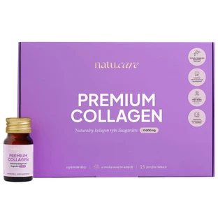Natu.Care Premium Collagen Shot 10000 mg, goût fruits des bois, 30 ml x 15 pièces