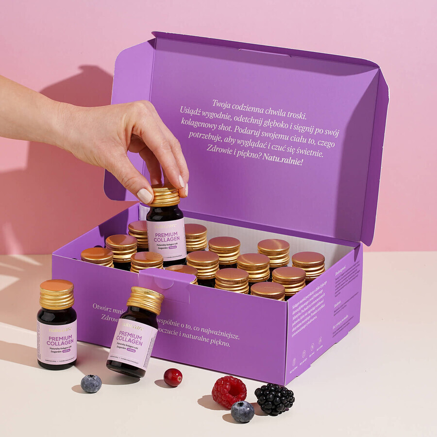 Natu.Care Premium Collagen Shot 10000 mg, Waldfruchtgeschmack, 30 ml x 15 Stück
