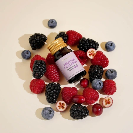 Natu.Care Premium Collagen Shot 10000 mg, goût fruits des bois, 30 ml x 15 pièces