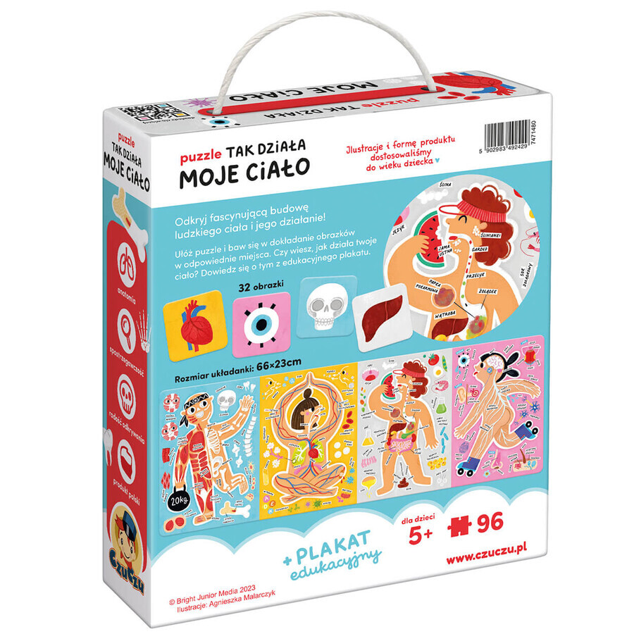 CzuCzu This is how my body works, puzzle for children, from 5 years old, 128 elements