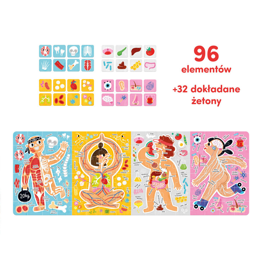 CzuCzu This is how my body works, puzzle for children, from 5 years old, 128 elements