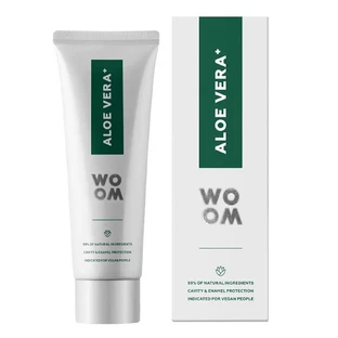 Woom Aloe Vera+, dentífrico fortalecedor natural ecológico, 75 ml