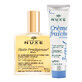 Nuxe Huile Prodigieuse Riche set, olio spray nutriente intensivo per viso, corpo e capelli, 100 ml + crema idratante 3 in 1, 100 ml per 1 centesimo