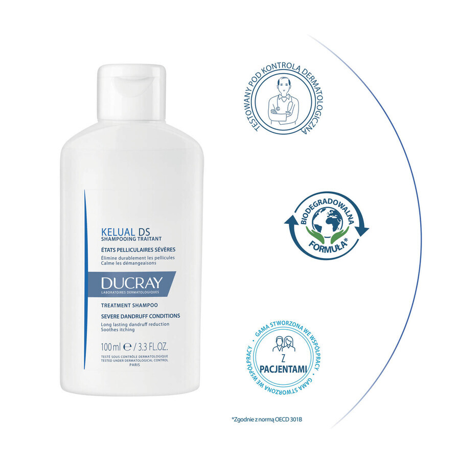 Set Ducray Elution, șampon delicat pentru a restabili echilibrul scalpului, 400 ml + șampon anti-mătreață, condiții severe de mătreață, 100 ml