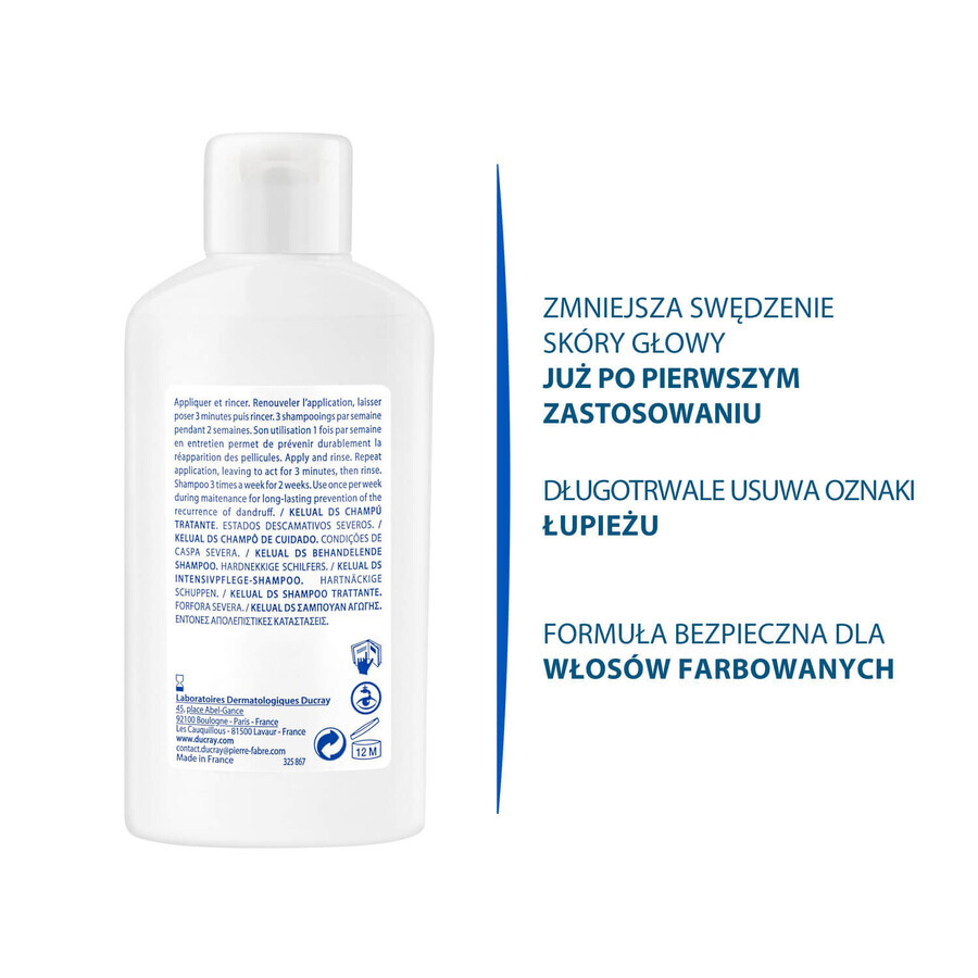 Set Ducray Elution, șampon delicat pentru a restabili echilibrul scalpului, 400 ml + șampon anti-mătreață, condiții severe de mătreață, 100 ml