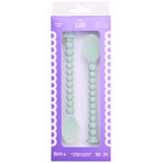 Luu Kids, set of feeding spoons, Frozen Sage, from 6 months, 2 pieces