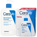 CeraVe set, emulsión hidratante con ceramidas, piel seca y muy seca, 473 ml + reserva, 473 ml CeraVe set, emulsión hidratante con ceramidas, piel seca y muy seca, 473 ml + reserva, 473 ml