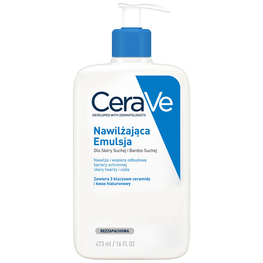 CeraVe set, emulsión hidratante con ceramidas, piel seca y muy seca, 473 ml + reserva, 473 ml