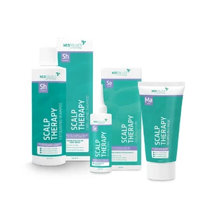 Neofollics Scalp Therapy Kit, Trichologie-Peeling, 90 ml + feuchtigkeitsspendende Kopfhautmaske, 175 ml + Kopfhaut-Peeling-Shampoo, 250 ml für 1 Pfennig