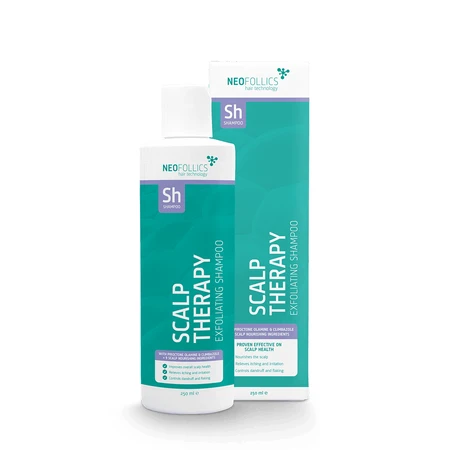 Neofollics Scalp Therapy kit, trichology scrub, 90 ml + scalp moisturizing mask, 175 ml + scalp exfoliating shampoo, 250 ml for 1 penny