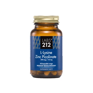 Labs212 L-Lisina Picolinato de Zinc, lisina + zinc, 45 cápsulas