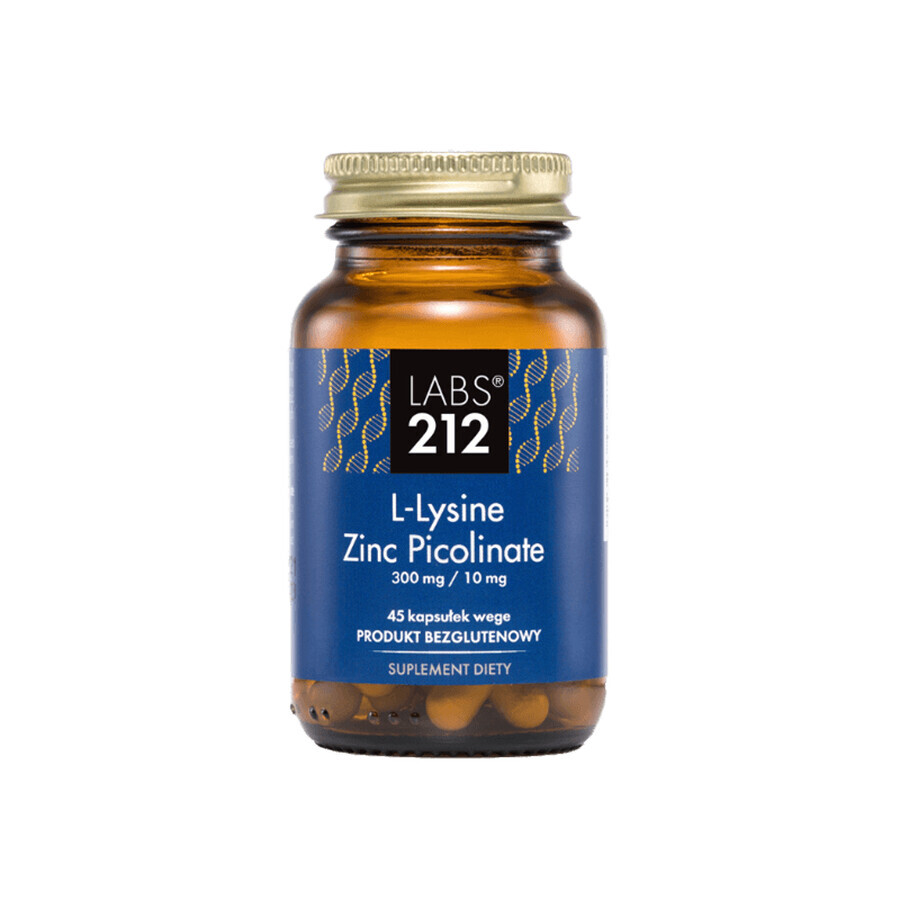Labs212 L-Lysin-Zink-Picolinat, Lysin + Zink, 45 Kapseln