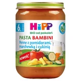 HiPP Pasta Bambini Bio, Penne mit Tomaten, Karotten und Zucchini, nach 6 Monaten, 190 g