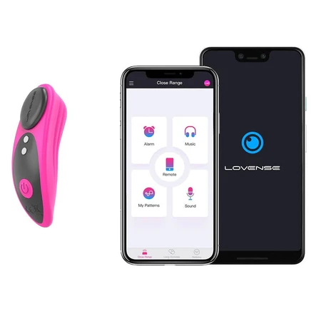 Lovense Ferri, vibrador lencero controlado por app, rosa