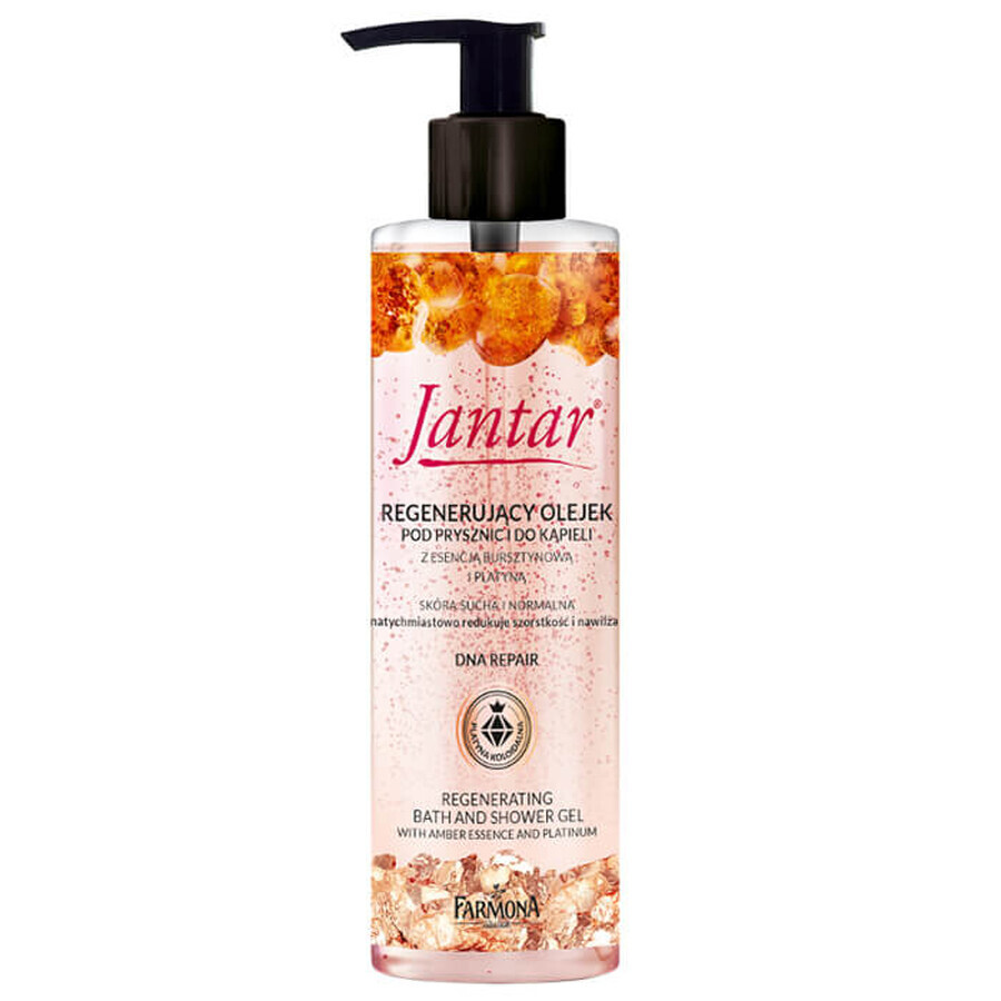Farmona Jantar DNA Repair, regenerating shower and bath oil with amber essence and platinum, 400 ml