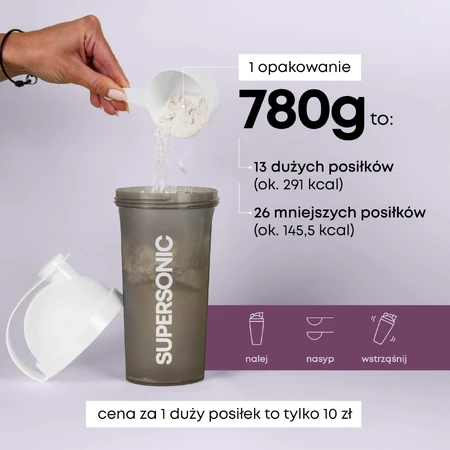 Supersonic Shape Meal, sabor chocolate cremoso, 780 g