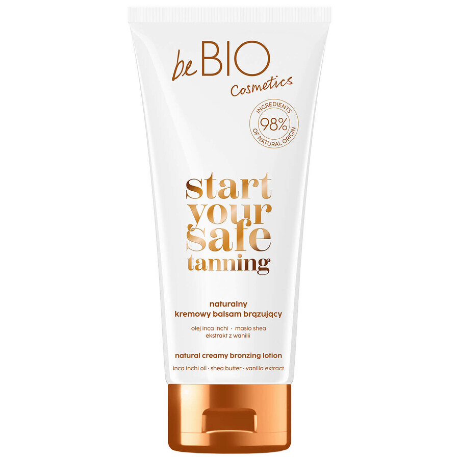 BeBIO Ewa Chodakowska set, natuurlijke bronzing lotion, 200 ml + natuurlijke olie met gouddeeltjes, 100 ml