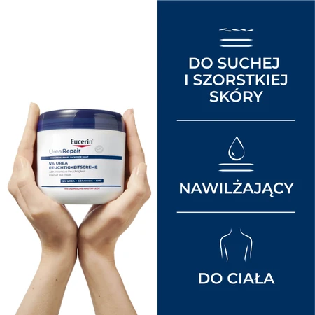 Eucerin UreaRepair, crema corporal hidratante con 5% de urea, 450 ml