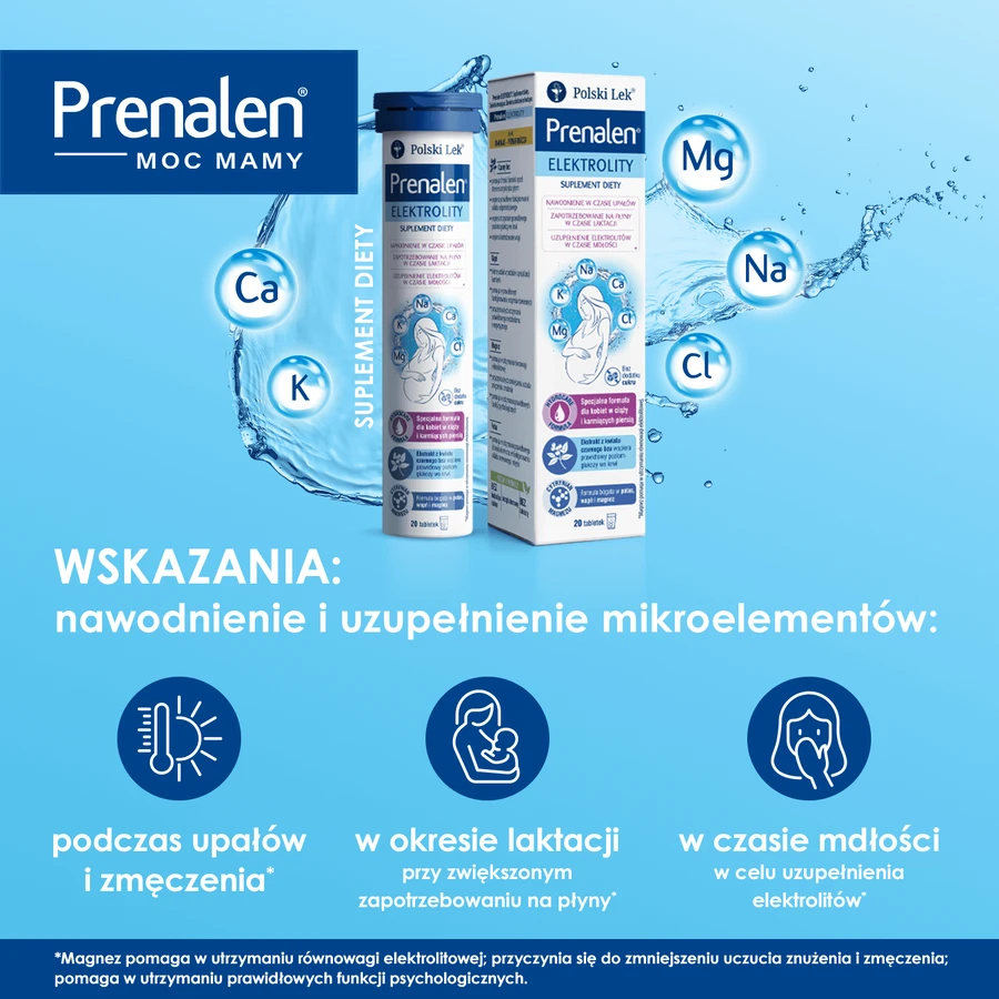 Prenalen Elektrolity, zuckerfrei, 20 Brausetabletten