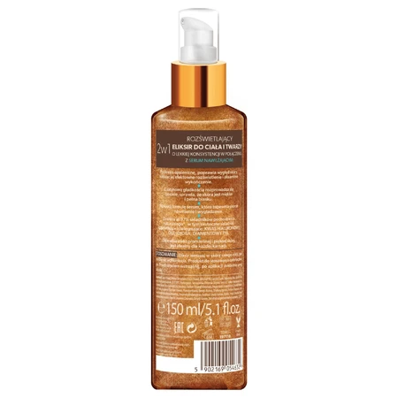 Bielenda Magic Bronze, leuchtendes Elixier + feuchtigkeitsspendendes Serum für Gesicht und Körper 2in1, 150 ml