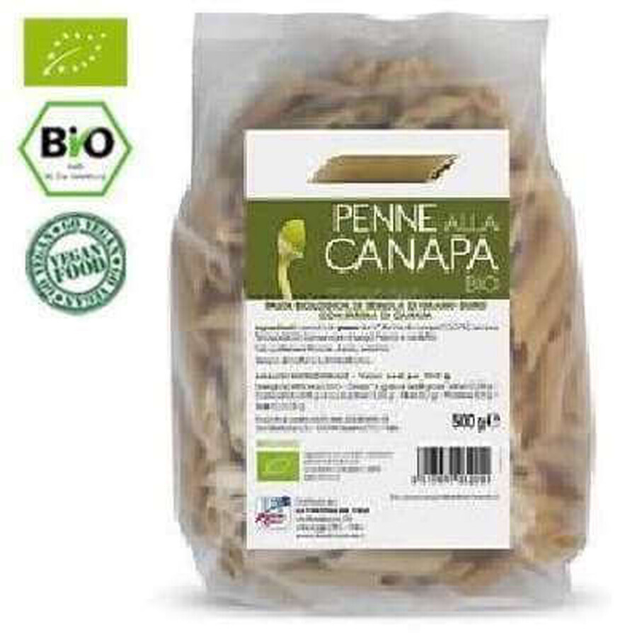 Biologische pasta penne met hennep, 500 g, La Finestra Sul Cielo