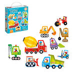 CzuCzu Vehículos de obra, puzzles progresivos para niños, a partir de 2 años, 33 elementos CzuCzu Vehículos de obra, puzzles progresivos para niños, a partir de 2 años, 33 elementos
