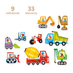 CzuCzu Vehículos de obra, puzzles progresivos para niños, a partir de 2 años, 33 elementos CzuCzu Vehículos de obra, puzzles progresivos para niños, a partir de 2 años, 33 elementos