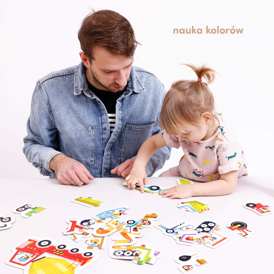 CzuCzu Vehículos de obra, puzzles progresivos para niños, a partir de 2 años, 33 elementos