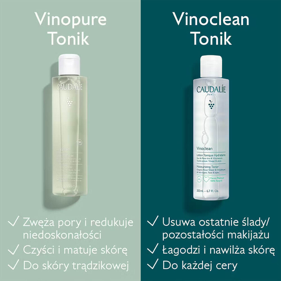 Caudalie Vinoclean, tonico idratante, 400 ml