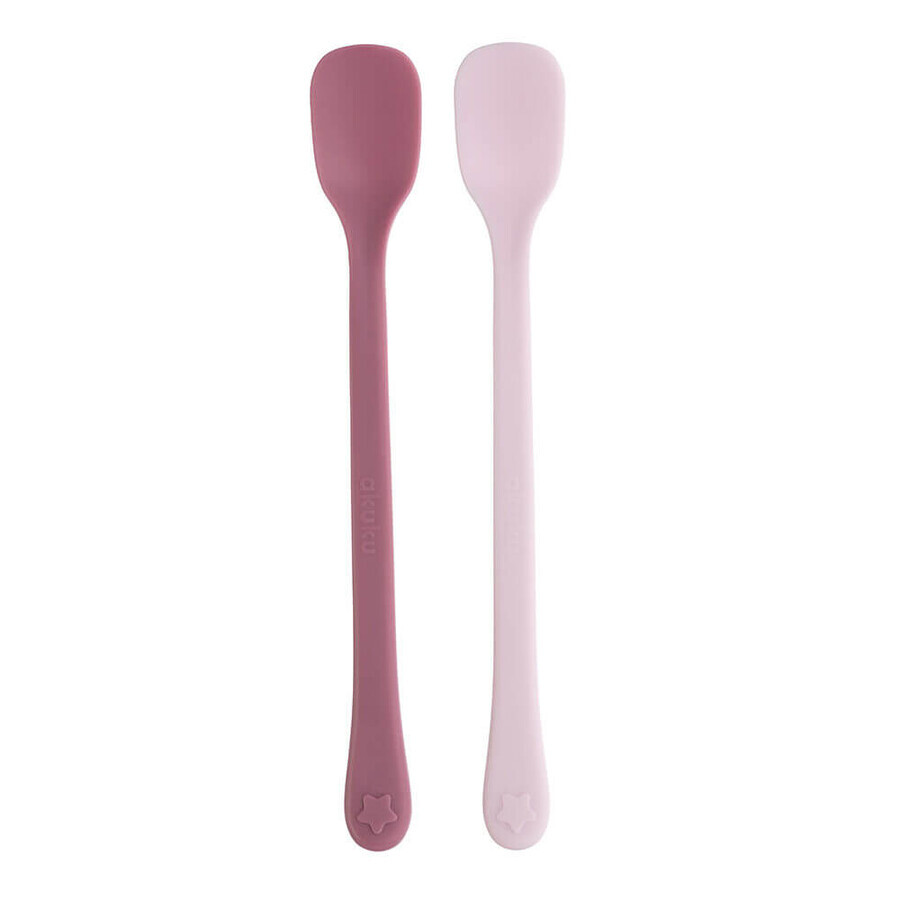Acacia, set de cuillères plates, rose, 2 pièces