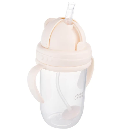 Canpol Bebés, vaso gotero con tubo y pesa, crema, 56/623, a partir de 6 meses, 270 ml