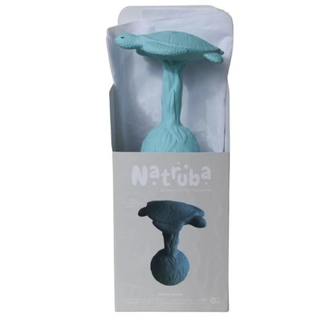 Natruba, natural rubber teether with rattle, turtle, from birth, 1 piece