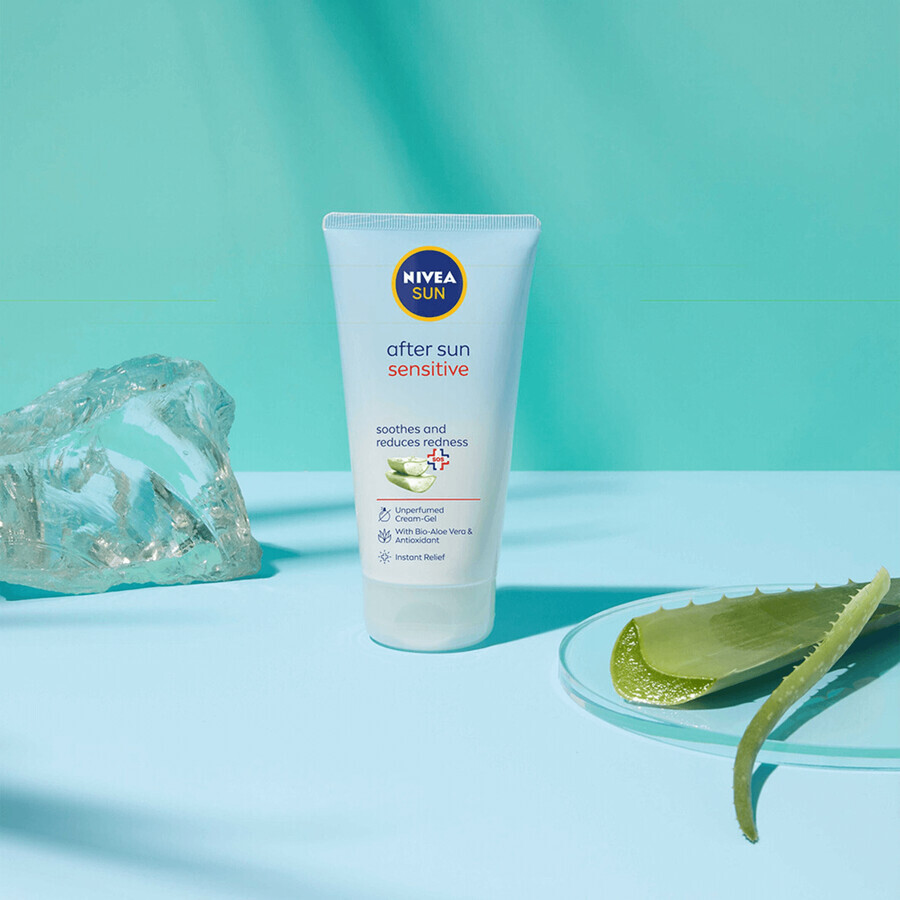 Nivea Sun Kids Protect & Care 5en1, spray de protección solar para niños, FPS 50+, 200 ml + gel-crema calmante para después del sol, 175 ml + toalla de playa de regalo
