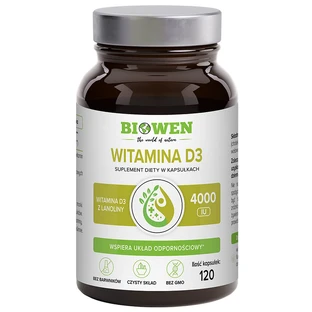 Biowen Vitamina D3, 120 cápsulas