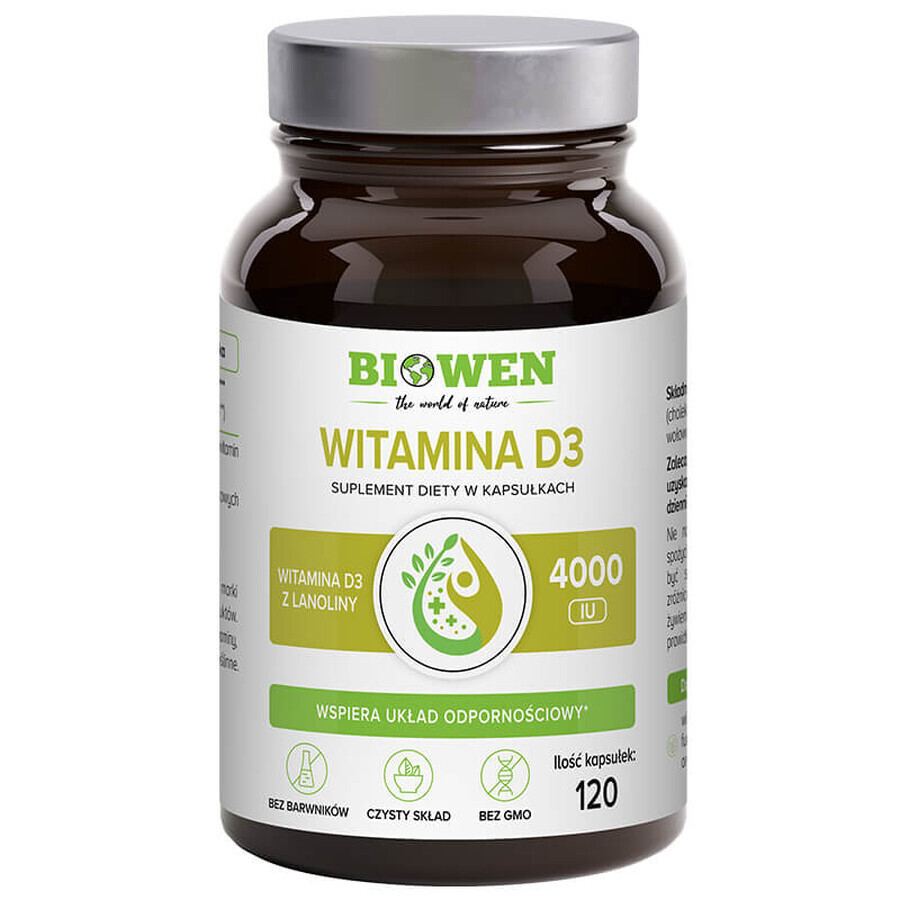 Biowen Vitamine D3, 120 capsules
