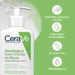 CeraVe set, hydraterende gezichtscrème met ceramiden, normale en droge huid, SPF 50, 52 ml + hydraterende crème-schuim gezichtswasgel, normale en droge huid, 236 ml