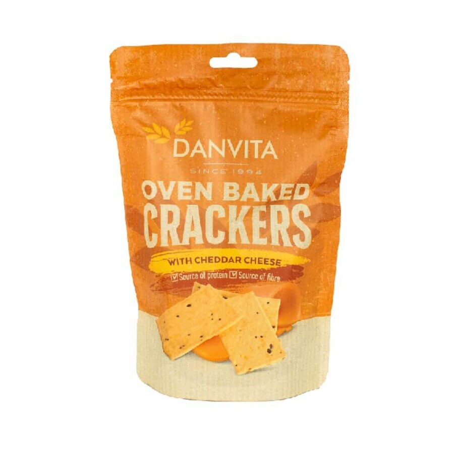 Pan crujiente con queso cheddar, 100 g, Danvita