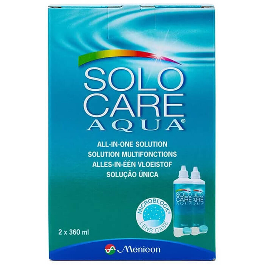 Solo Care Agua, lens solution, 2 x 360 ml