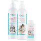 Set pentru copii Sylveco, cremă de &#238;ngrijire a feței și a corpului, 300 ml + șampon cremă și loțiune de baie, de la naștere, 300 ml + pudră de corp calmantă, 100 g