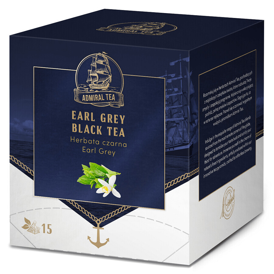 Admiral Tea Earl Grey, schwarzer Express-Tee, 2 g x 15 Portionsbeutel