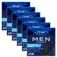 Set Tena Men Active Fit, anatomische Einlagen für Männer, Extra Light Black, 6 x 14 Stück